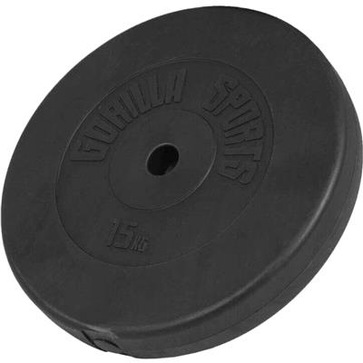 Vægtskive i hård plast 15 kg (30 mm)