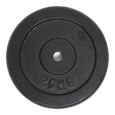 Vægtskive sort metal (50 mm) 20 kg (Restsalg)