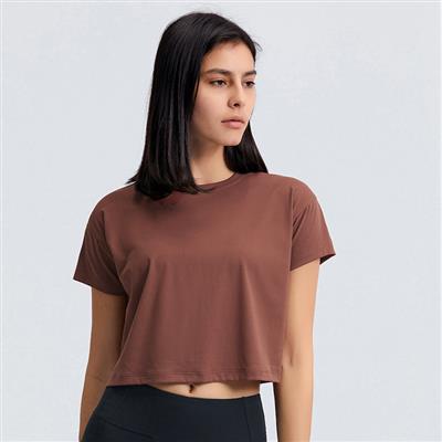 Nordic-wellness Active Crop Tee - Chestnut - L