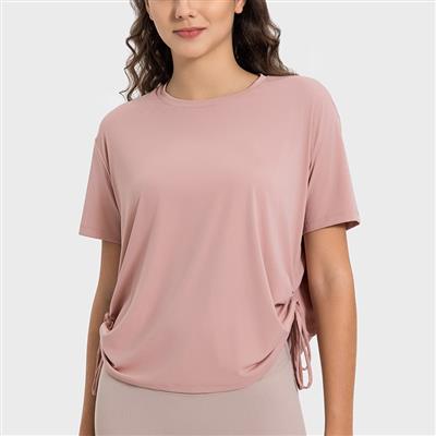 Nordic-wellness Scrunch Tee - Dusty Pink - S