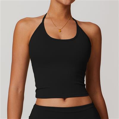 Nordic-wellness Halter Neck Top - Black - XL
