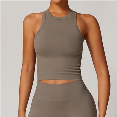 Nordic-wellness Sculpt Rib Top - Sandstone - S