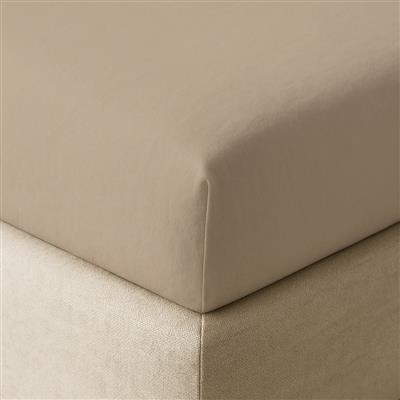 Faconlagen i bomuld - Beige - 140 x 200 x 25 cm