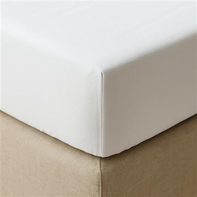 Faconlagen i bambus - Hvid - 120 x 200 x 25 cm