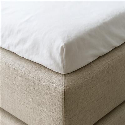 Kuvertlagen i bomuld - Hvid - 180 x 200 x 8 cm