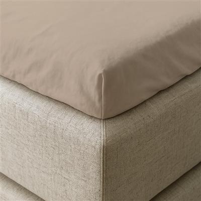 Kuvertlagen i bomuld - Beige - 140 x 200 x 8 cm